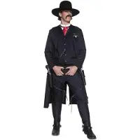 Smiffys Authentieke western sheriff kostuum (Zwart)