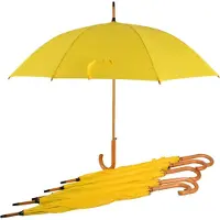 Discountershop Paraplu 6 stuks - Set van 6 Gele Automatische Paraplu's 102cm | Waterdicht & Windproof | Ideaal voor Kamperen & Outdoor & Perfect voor de Zon