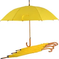Discountershop Paraplu 5 stuks - Set van 5 Gele Automatische Paraplu's 102cm - Waterdicht - Voor Volwassenen - Kamperen & Outdoor - Perfect voor de Zon