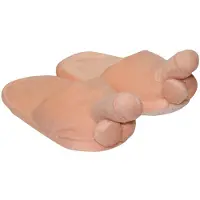 Orion Pluche pantoffel - penisvorm - beige