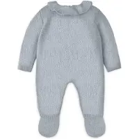 Miniland Kleding voor Poppen 12 5/8'' Gebreide Outfit Blauw Grijs - ECO, Gemaakt in Spanje