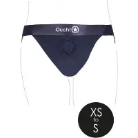 Ouch! Ouch - Vibrerende Strap-on Slip open achterkant - Zwart