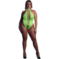 Ouch! Glow in the Dark Hoog uitgesneden Body - Groen