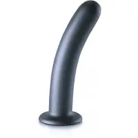 Ouch! Gladde G-spot dildo met zuignap 17 cm - Metal Gun