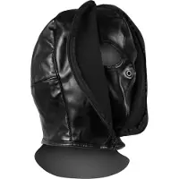 Shots Bondage masker met rits - Zwart