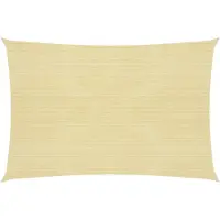 vidaXL Zonnezeil 160 g/m² 5x6 m HDPE beige