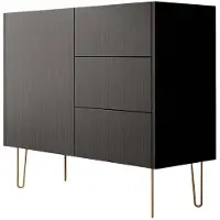 Meubella | Dressoir zwart 97x37x83 cm hotel chique