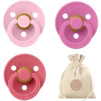 BIBS fopspenen T2 + speenzakje BolleToet - Baby Pink, Bubblegum, Coral - 6-18 maanden
