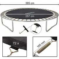 Arebos - Trampoline Springmat - 257 cm - 72 Ogen - 165 mm Veren - voor Trampolines met Ø 305 cm