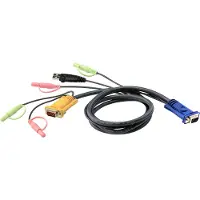 Aten 5M USB KVM Kabel met 3 in 1 SPHD en Geluid - 5 m - VGA - Zwart - HDB-15 - USB A - 2 x 3.5mm - SPHD-15 - 2 x 3.5mm - Mannelijk