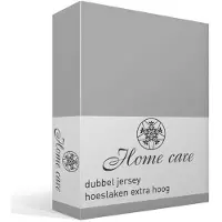 Home Care Dubbel Geweven Hoeslaken Grijs Home Care -190/200 x 200/230 cm