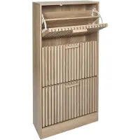 Home Deco Factory Schoenenkast klaus 3 lades 24x60x113 cm voor 18 paar -