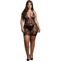 Le Désir Jurk met Halternek - Plus Size