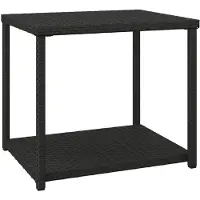 vidaXL Bijzettafel 55x45x49 cm poly rattan zwart