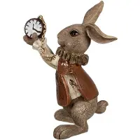Clayre & Eef Beeld Konijn 13 cm Bruin Polyresin Bruin