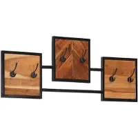 vidaXL Wandkapstok 90x1x35 cm massief acaciahout en ijzer