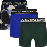 Vingino Jongens Boxer B-234 Smokey 3Pack Deep Black - Maat 116