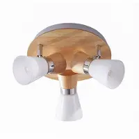 LINDBY Plafondlamp , Vivica, dimbare, Hout, Woonkamer, Hout, Scandinavisch