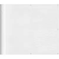 vidaXL Balkonscherm 90x800 cm 100% oxford polyester wit
