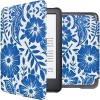 IMoshion Design Slim Hard Case Bookcase voor de Amazon Kindle (2024) / Amazon Kindle (2022) 11th gen - Flower Tile