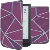 IMoshion Design Slim Hard Case Bookcase voor de Pocketbook Touch Lux 5 / HD 3 / Basic Lux 4 / Vivlio Lux 5 - Bordeaux Graphic