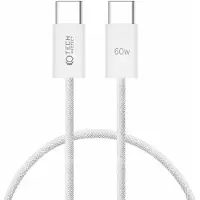 TechProtection - ULTRABOOST - CLASSIC TYPE-C KABEL PD60W/3A 25CM WIT