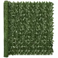vidaXL Balkonscherm met donkergroene bladeren 500x150 cm