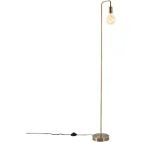 QAZQA Moderne vloerlamp brons rond 145cm - Facil