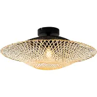 QAZQA Oosterse buiten plafondlamp bamboe 50 cm IP44 - Rina