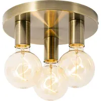 QAZQA Moderne plafondlamp brons rond - Facil