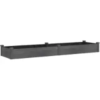 vidaXL Plantenbak verhoogd met voering 240x60x25 cm vurenhout grijs