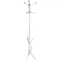 vidaXL Kapstok 176 cm gepoedercoat ijzer wit