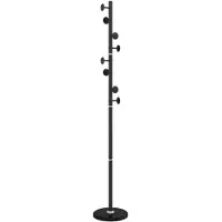 vidaXL Kapstok - Poedercoated ijzer, Zwart, 176 cm