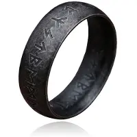 LGT JWLS Heren Ring - Ancient Runic Black-19mm