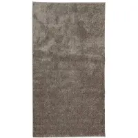 vidaXL Vloerkleed ISTAN hoogpolig glanzend 80x150 cm grijs