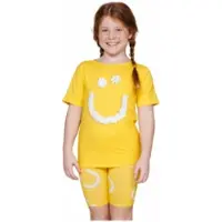 Snurk Bikershorts Kids Creamy Smile Yellow-Maat 140