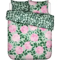 Essenza Dekbedovertrek Bloom with a view Misty Green Percal-140 x 200 / 220 cm | 1-Persoons