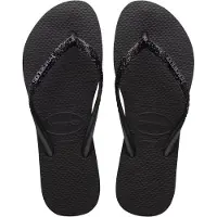 Havaianas Slim Glitter Slippers zwart Rubber Maat 35/36