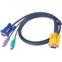 Aten 2L-5202P KVM Kabel VGA PS/2, zwart, 1,8 m