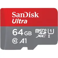 SanDisk microSDXC Ultra 64GB 100MB/s CL10 A1 + SD adapter