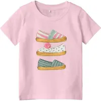 Name it MINI T-shirt NMFFANG met printopdruk zoetroze Meisjes Stretchkatoen Ronde hals - 104