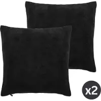 Tiseco Sierkussen - Velvet Katoen Kleur: Zwart