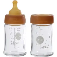 Hevea Baby Glass Bottle wide neck 150ml 2-pack unisex