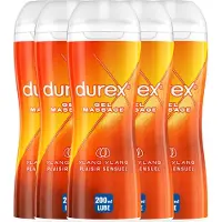 Durex Play Massage 2/1 Sensitive 200ML - 5 Stuks - Voordeelverpakking