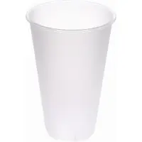 Papstar Milkshakebekers "herbruikbaar" 400ml (16oz), PP Ø 9 x 13,5 cm transparant plus deksel. (25 om 25 stuks)