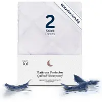 Blumtal Matrasbeschermer Gewatteerd - Waterdicht - 135 x 190 x 30 cm - Oeko-Tex gecertificeerd - Anti-allergeen - Waterbestendig - Ademend - Set van 2