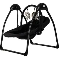 Qute Schommelstoel Q-Swing Zwart Giraffe / Zwart Frame