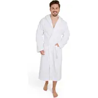 Blumtal Badjas Katoen - Katoenen Badjas - Zachte Badjas met Capuchon - 100% Katoen - Wit - Maat L