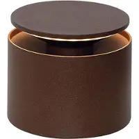 Zafferano Push-up oplaadbare tafellamp IP54 corten Push-up, dimbaar, bruin / roest, Woon-/ Eetkamer, Aluminium, Modern