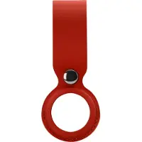 XCCESS PU Leather Airtag Loop Red
